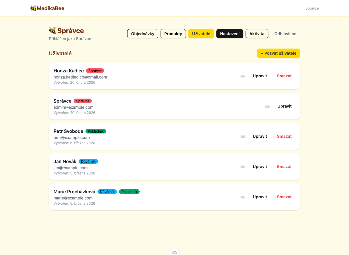 Seznam uživatelů